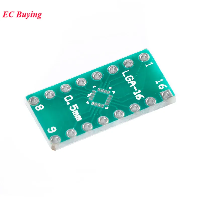 20/10PCS LGA16 QFN16 Transfer Board Adapter PCB Pinboard SMD to DIP16 DIP Pin IC Test Plate 0.5mm 2.54mm Pitch Converter Socket