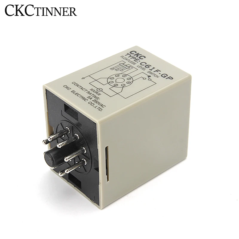 C61F - GP Water Level Controller Switch Pump Automatically Switches With Base Socket DC24V  AC220V AC380V