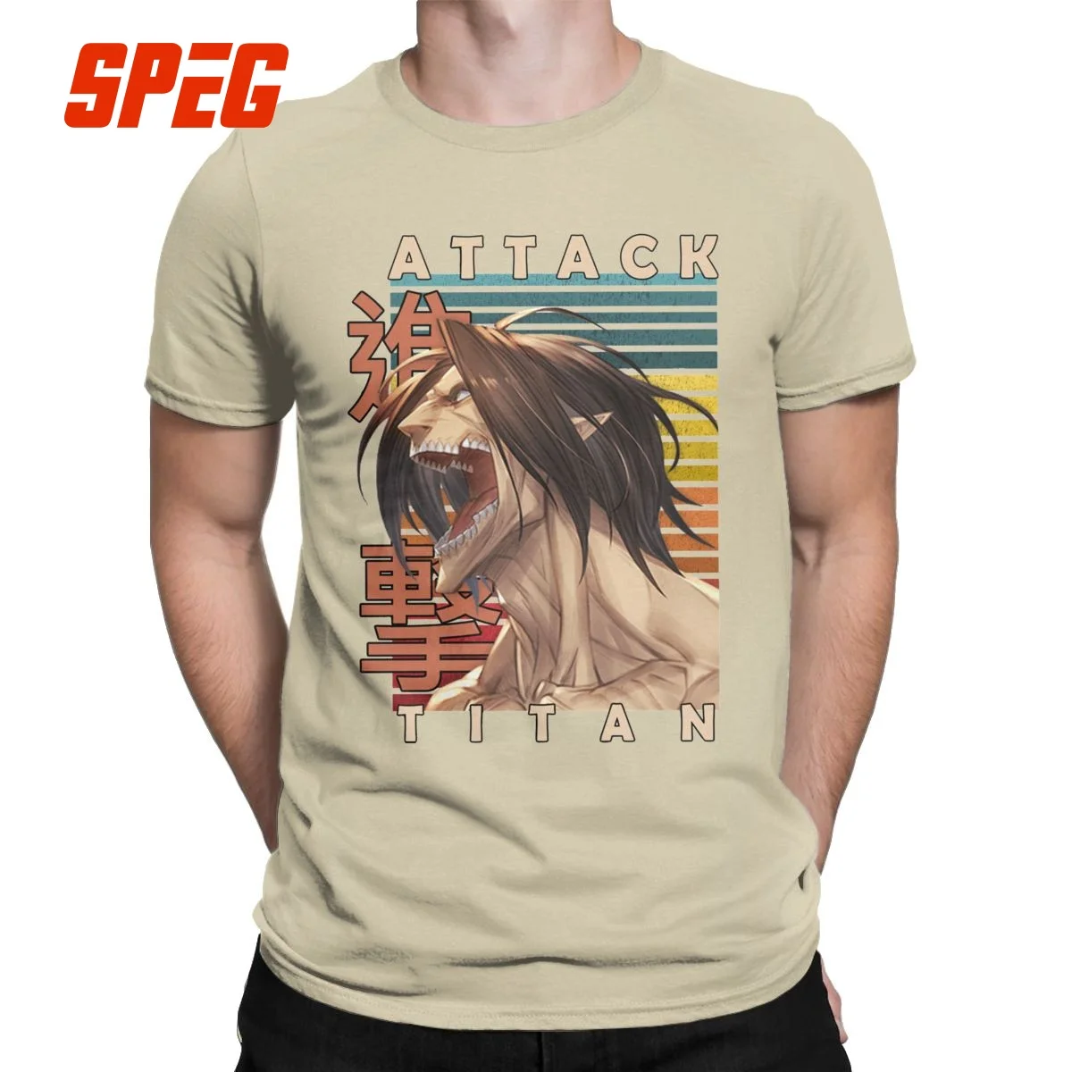 Men's Eren Titan Form Attack On Titan T Shirt Cotton Clothing Vintage Short Sleeve O Neck Tees New Arrival T-Shirt