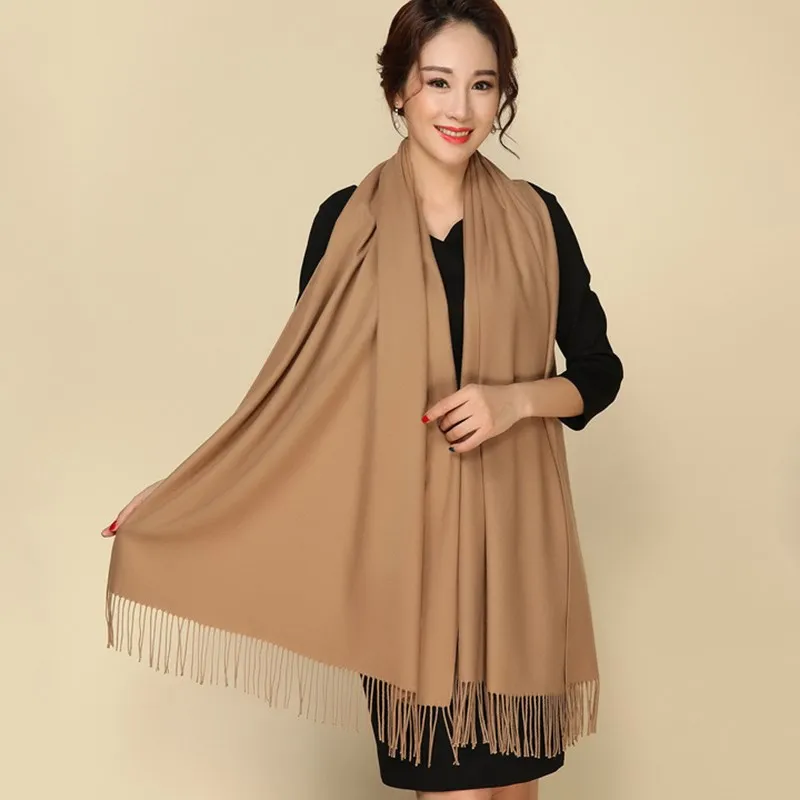 Hot Scarf Soft Fashion Scarf Women Fine Tassels Cashmere Pashima Wrap Shawl Long Shawl Scarfs Wrap Warm New Year Gift Wrap Scarf