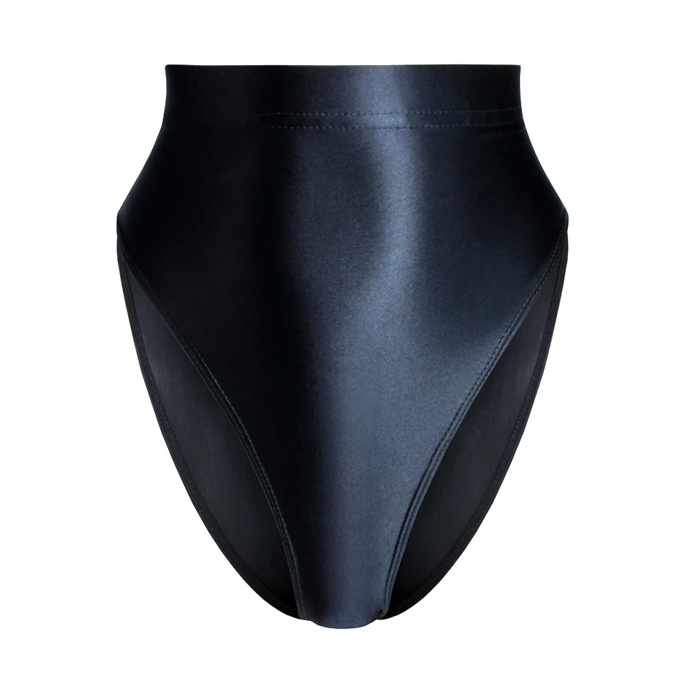 Glanzende glanzende bikinipanty's voor dames, leggings met hoge taille, korte broeken, vormgevende onderbroeken, vormgevende slipjes, sexy billen