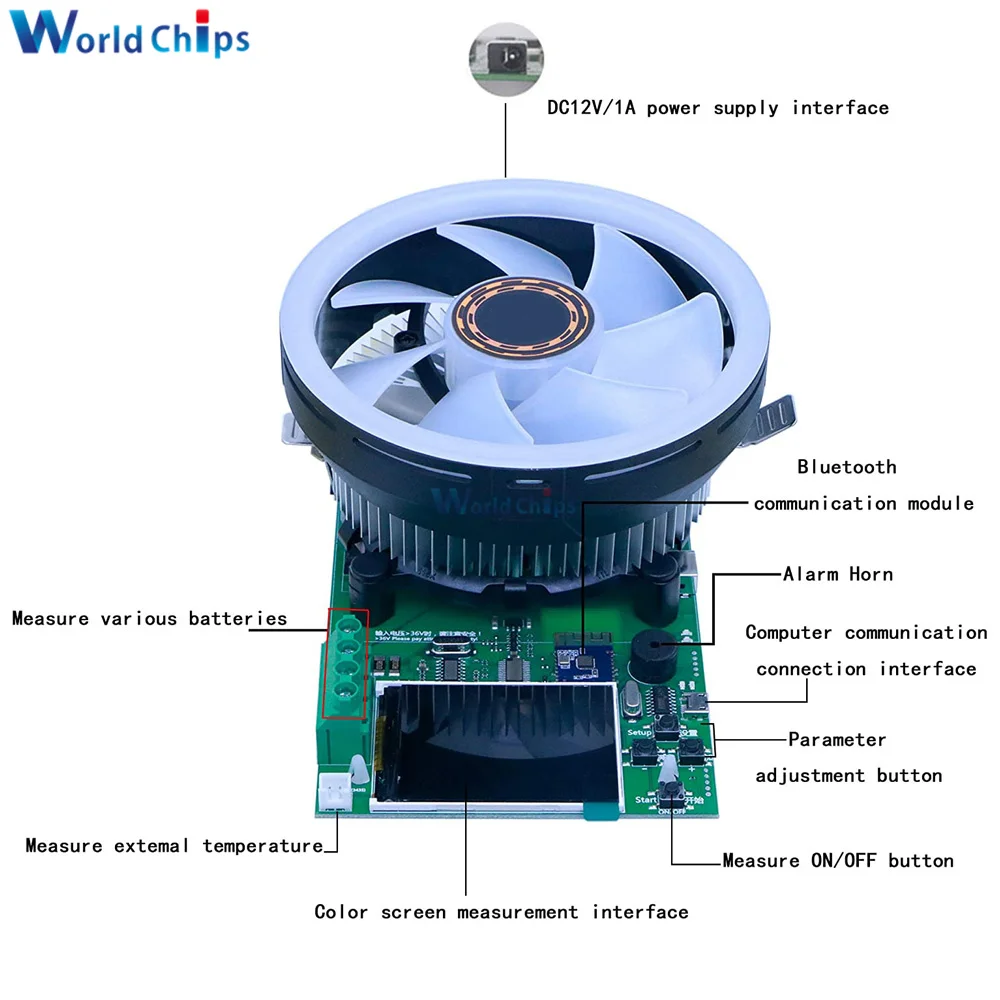 DL24/DL24P 150W/180W USB Tester Electronic Load 18650 Lithium Battery Capacity Monitor 2.4\