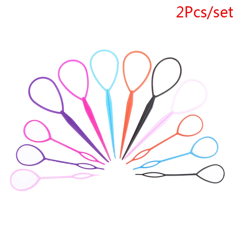 1set Ponytail Creator Plastic Loop Styling Tools Hair Braid Maker Ponytail Creator Black Pony Tail Clip Styling Tool Dropship