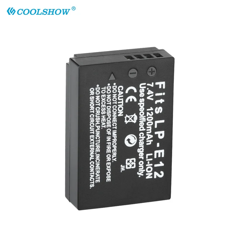 Batterie Per Foto/Videocamera LP-E12 LPE12 LP E12 PER Canon Rebel SL1 100D BACIO X7 EOS-M EOS M M2 EOS M10 M50 M100 1200mAh Batterie