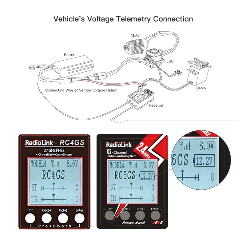 Original Radiolink R6FG R6F R4FGM R8EF R7FG with Gyro 2.4GHz Receiver Used to RC4GS RC6GS T8S T8FB RC Remote Control Transmitter