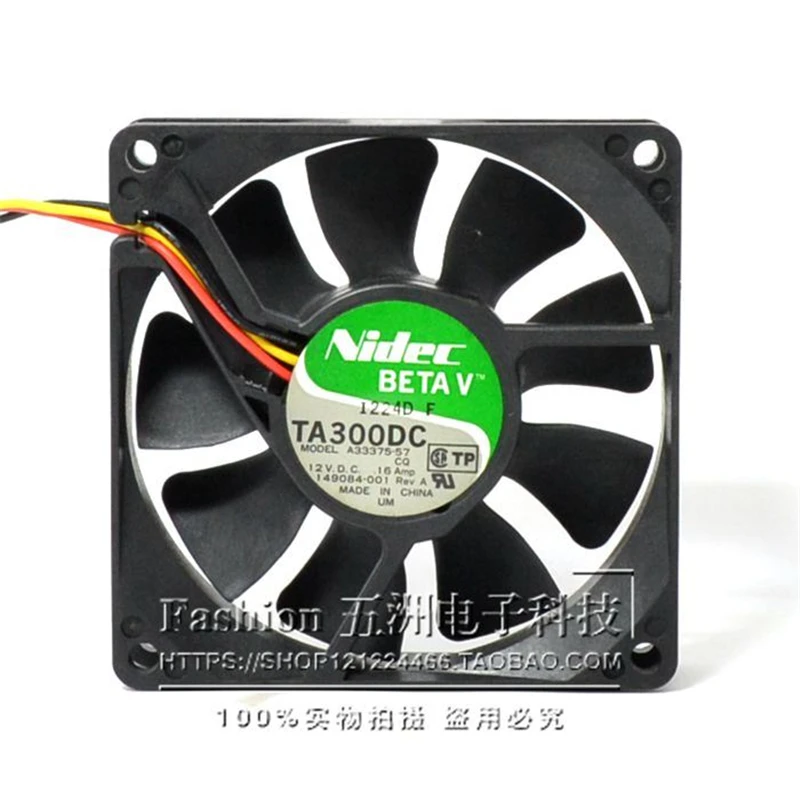 Original TA300DC A33375-57 12V 0.16A 8020 8cm double ball large air volume silent chassis cooling fan