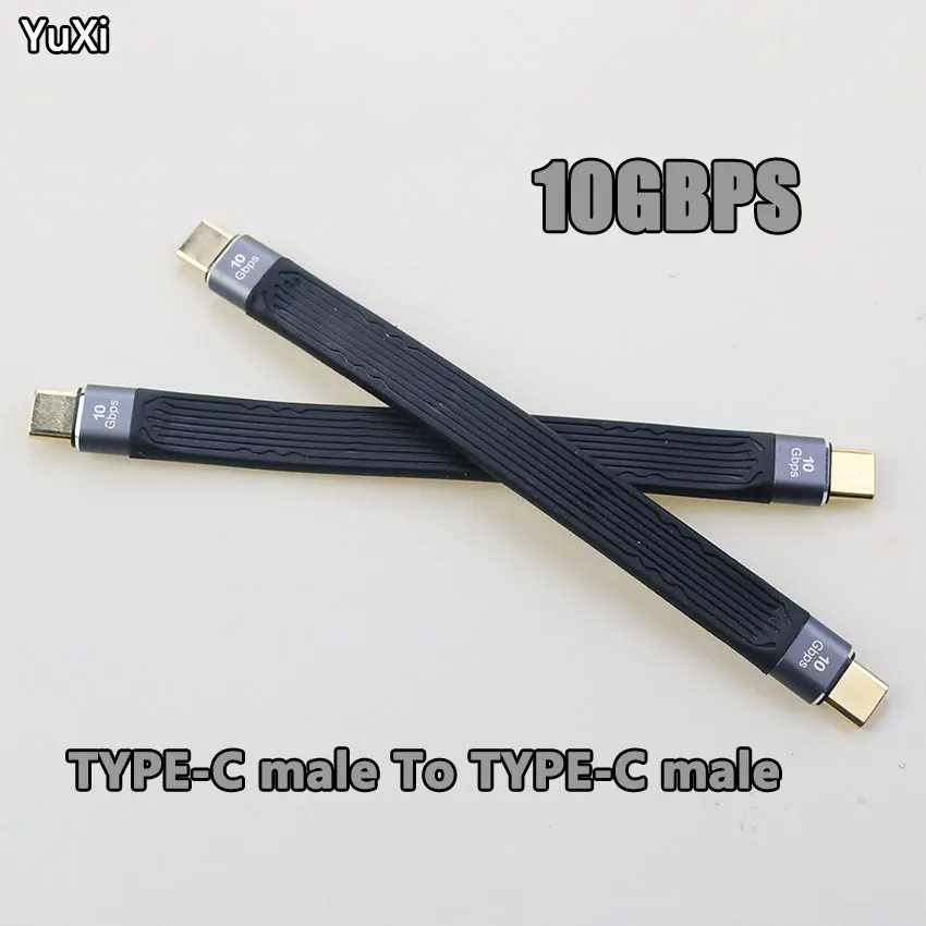 

1Pcs 4K USB-C 3.1 Gen 2 Cable 10G Emark Chip Short Type C USB-C to USB-C video sync charger cable PD 60W 4K video for macboo