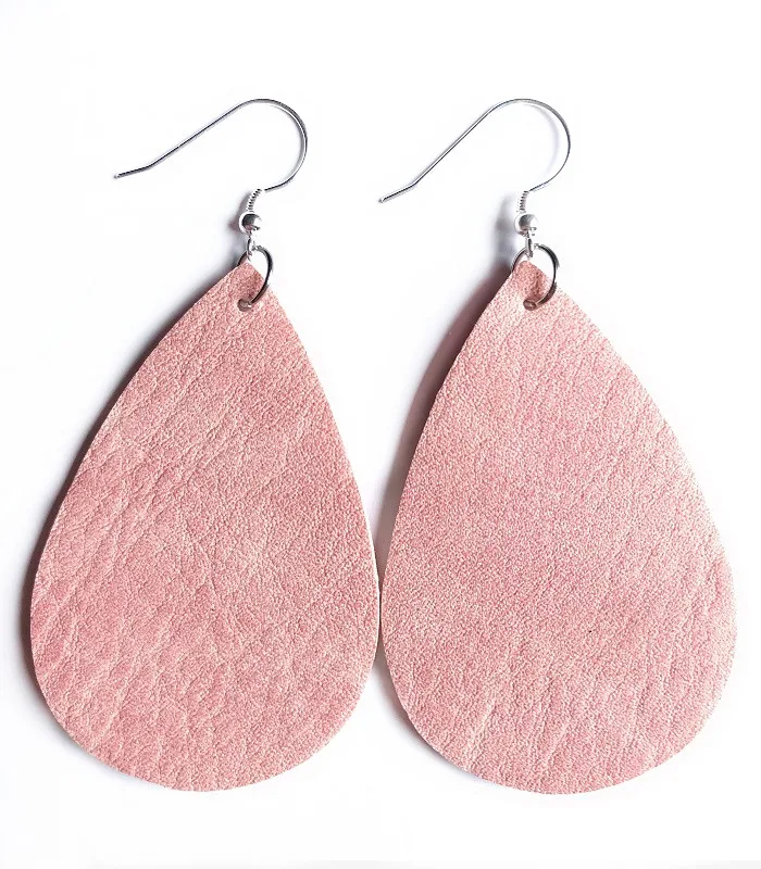 2020 Classic PU Leather Earrings For Women Multicolor Fashion Teardrop Earrings Vintage big Earrings