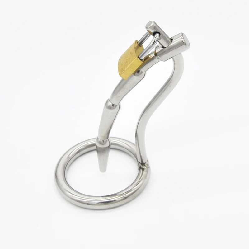 Chaste Bird Stainless Steel Male Chastity Device with Urinary Plug,Cock Cage,Virginity Lock,Penis Ring,Penis Lock,Cock Ring A110