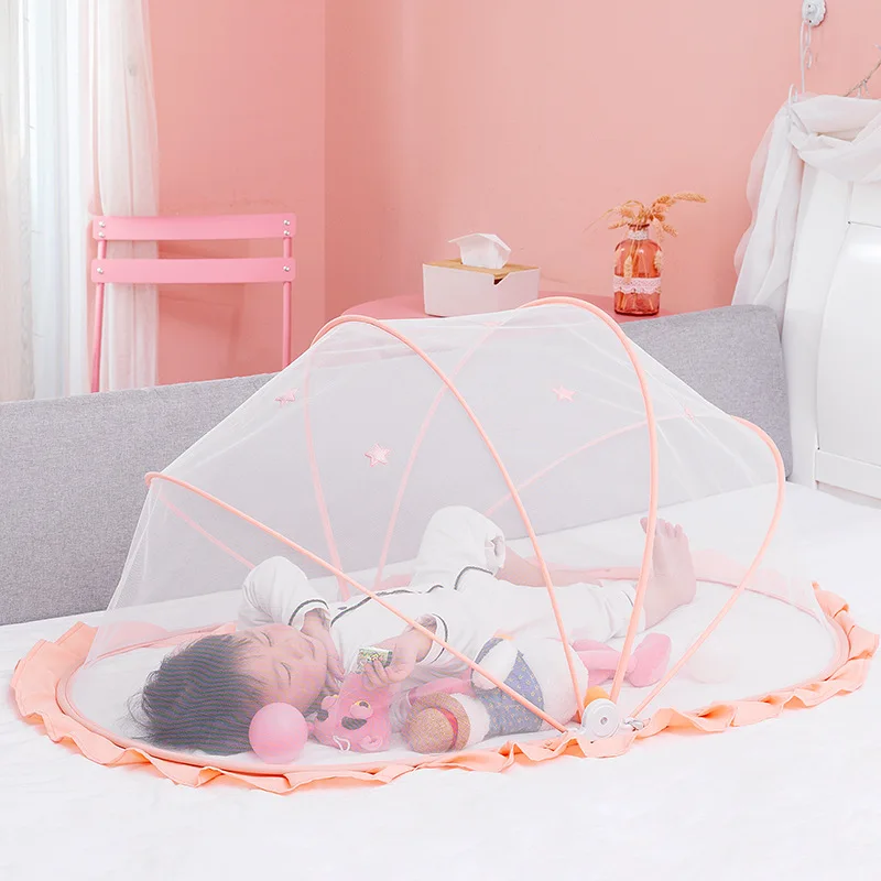 

Baby Crib Portable Foldable Mosquito Net in Universal Newborn Travel Sleep Bed Netting for 0-3Years Old Children Without Cushion