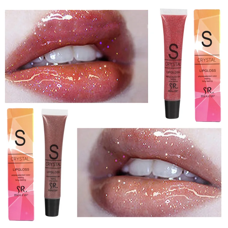 Glitter Liquid Lipstick Long Lasting Waterproof Moisturizing Candy Color Lip Gloss