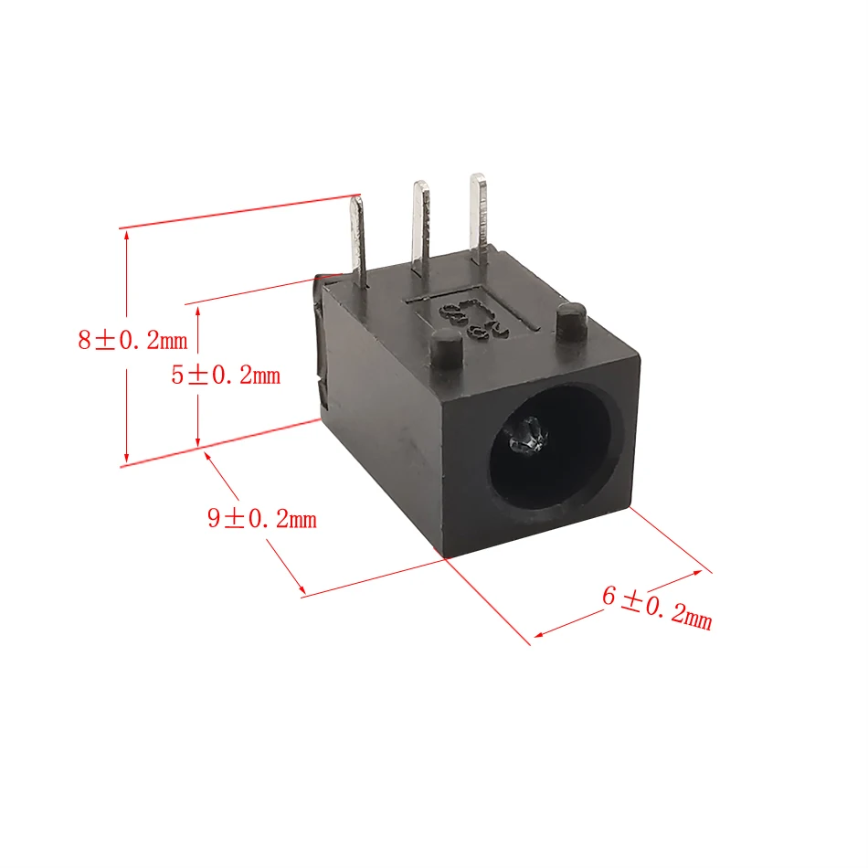 10Pcs DC-003 3.5x1.3mm DC Power Jack Charging Socket Connectors 3.5x1.3mm DC003 3Pin Feet Female Outlet PCB Panel Mount Adapter