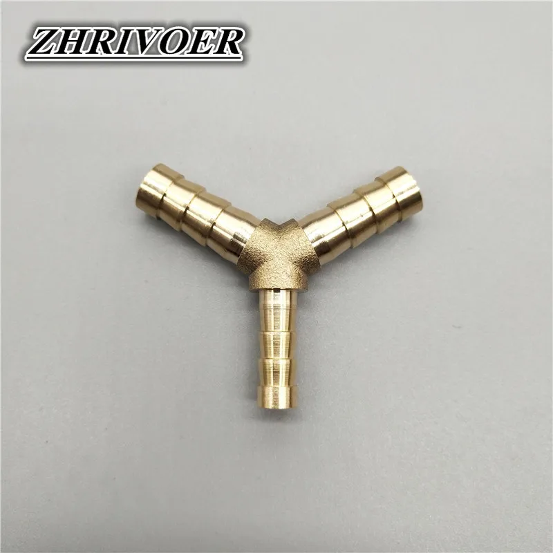 Редукторный шланг Y-типа, латунная зазубрина с зазубринами для труб, 4 мм, 5 мм, 6 мм, 8 мм, 10 мм, 12 мм