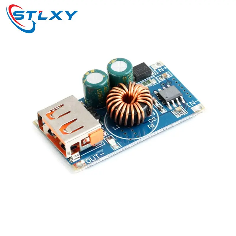 Stlxy DC-DC Buck Fast Charger Module 12V 24V to USB Support QC3.0 QC2.0 FCP Phone Fast Charging