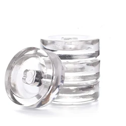 Fermentation Glass Weights with Easy Grip Grooved Handles Heavy Fermenting Lids Fermentation Kit for Wide Mouth Mason Jar