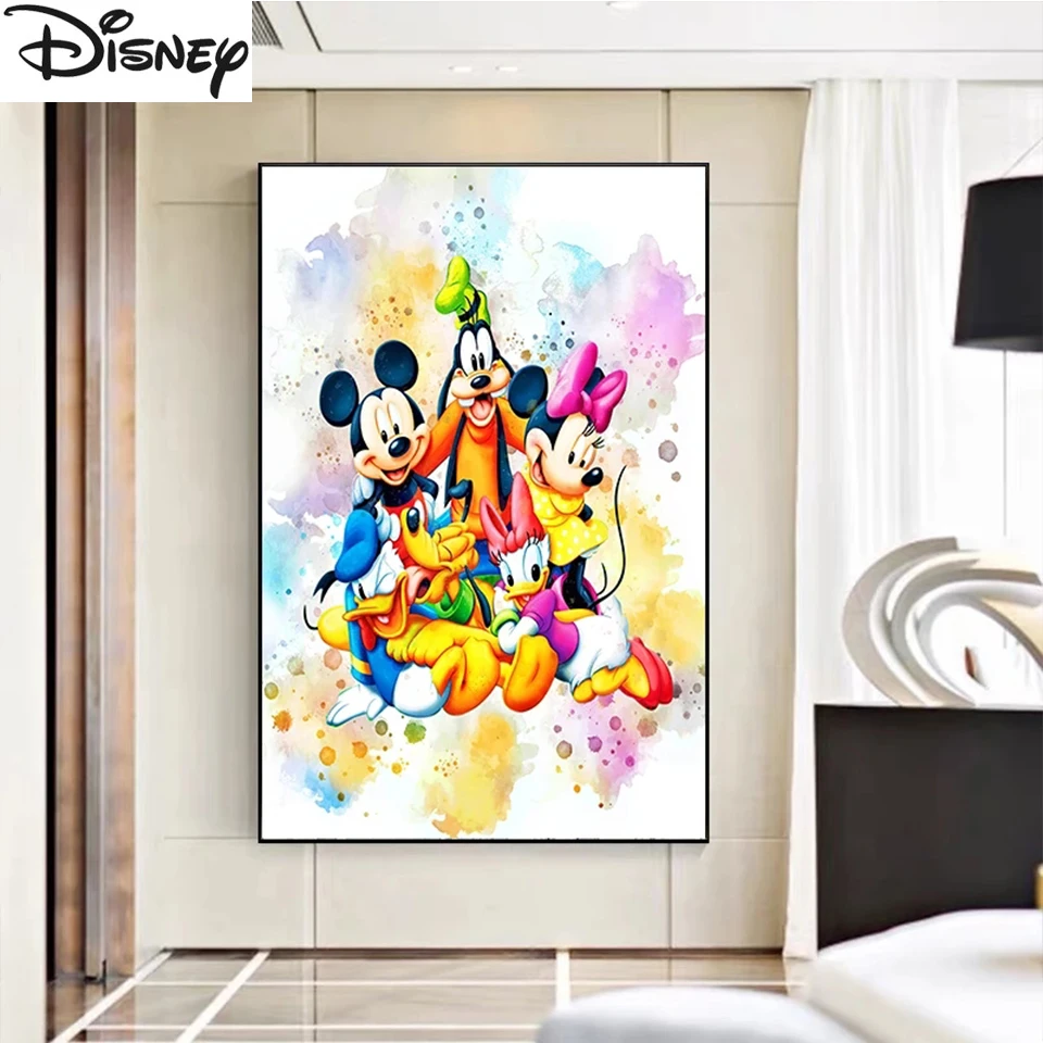 Disney Mickey Mouse i kaczor Donald 5D diamentowe malowanie ścieg haft obrazy dekoracyjne do dekoracji pokoju dziecięcego