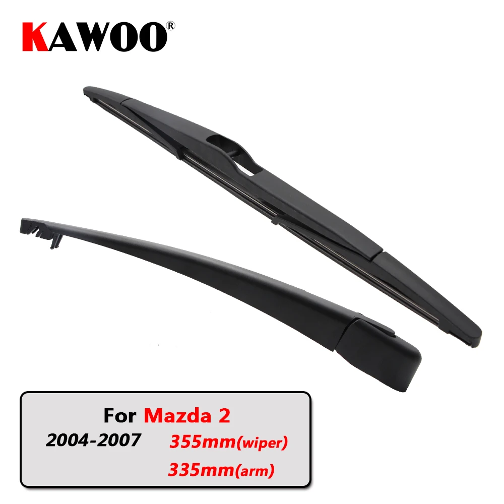 

KAWOO Car Rear Wiper Blade Blades Back Window Wipers Arm For Mazda 2 Hatchback (2004-2007) 355mm Auto Windscreen Blade