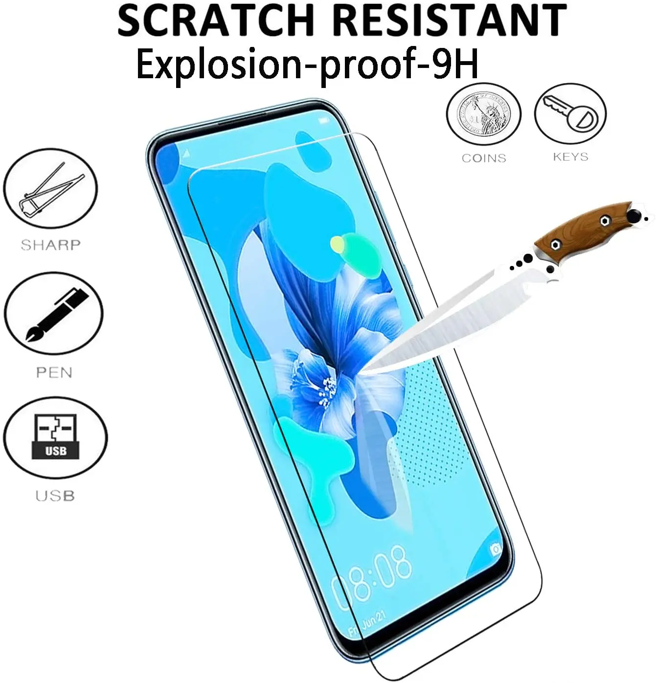 Tempered Glass For Vivo Z5X Glass 9H 2.5D Protective Film Explosion-proof Clear LCD Screen Protector Phone Cover Case