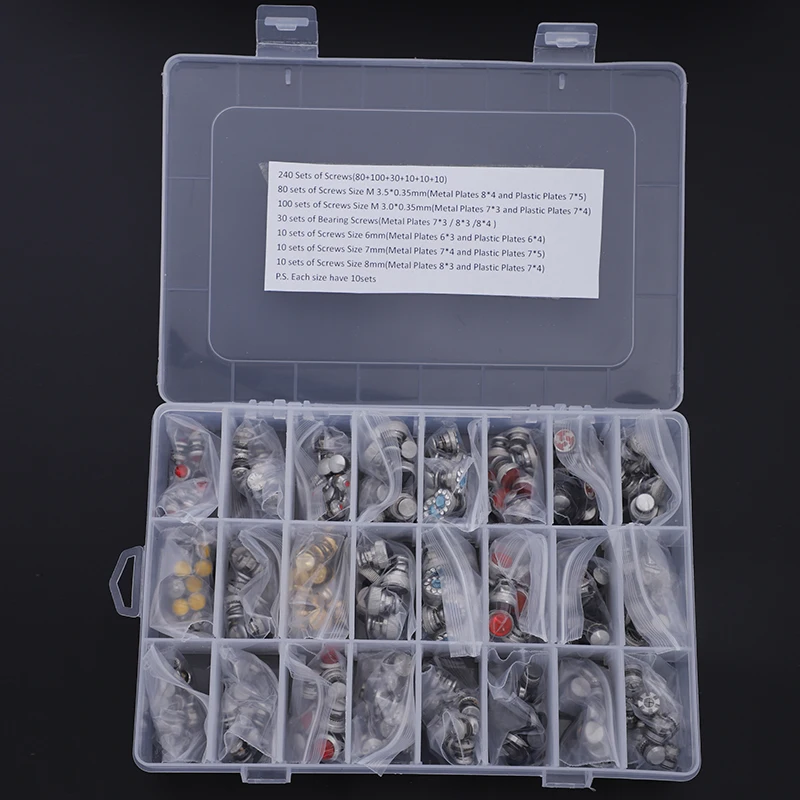

240pcs/box Bearing Screws for Hair Scissor Drop Plastic Gemstones Scissor Screws Haircutting Styling Salon Scissors Accessories