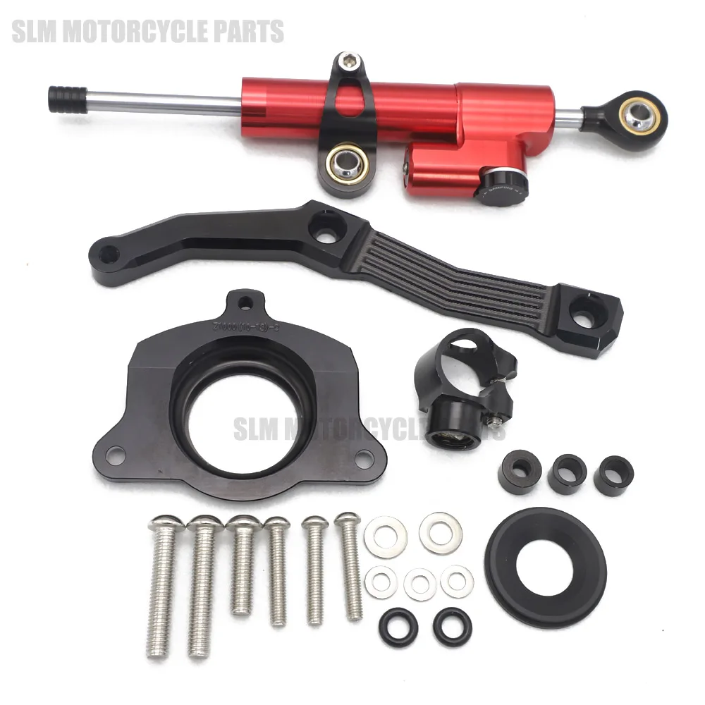 Pour KAWASAKI Z1000 2010-2013 2012 2011 2010 pas pour Z 1000 Kit de support de montage d'amortisseur de stabilisateur de direction en aluminium 2013 2012 2011