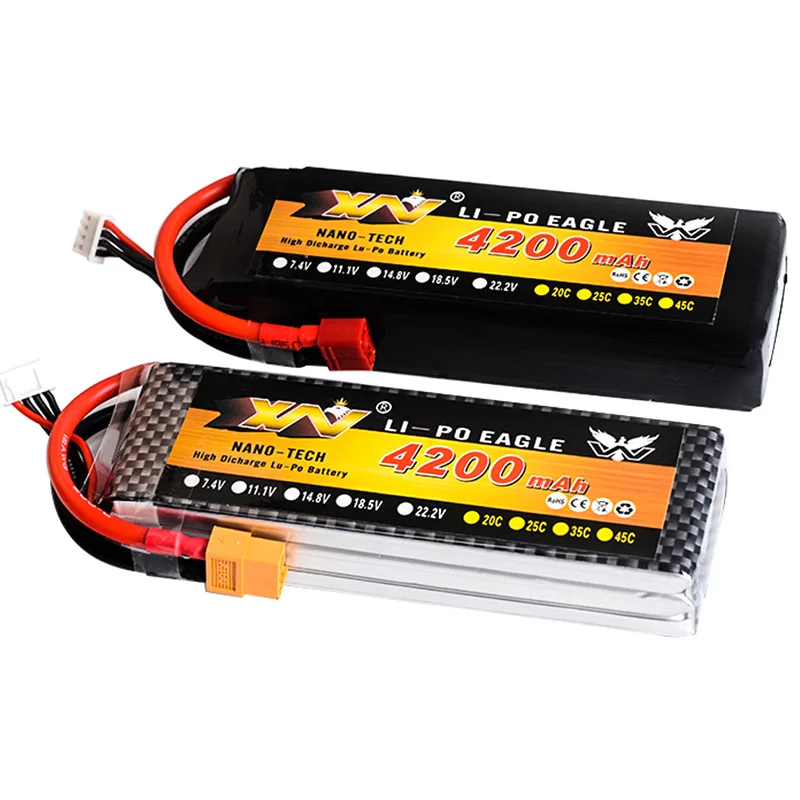 

Original Lipo Battery 11.1V 4200Mah 25C 3S MAX 40C T/XT60 Plug for 1:10 RC Car Rc Boat Airplane