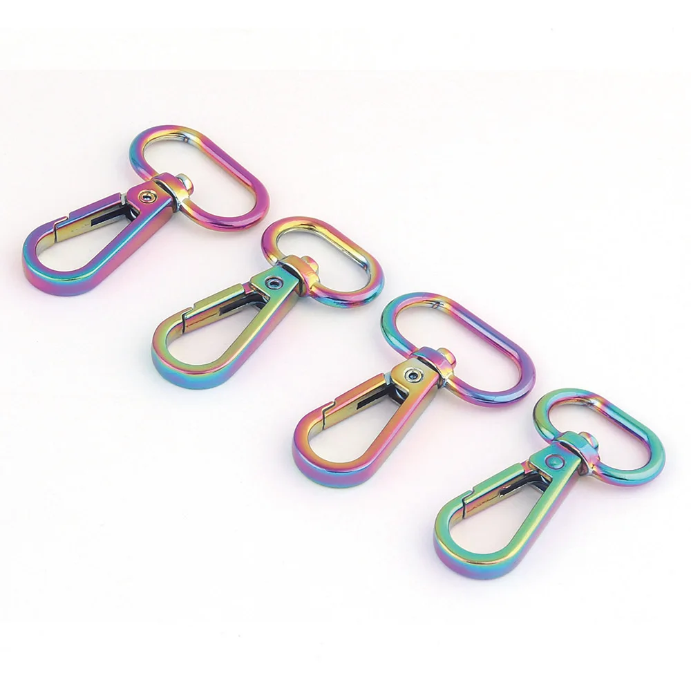 

20/25MM Rainbow Swivel Clasp Claw Lobster Clasp Trigger Strap Webbing Handbag Purse Dog Collar Supply Hardware Jewelry Charm