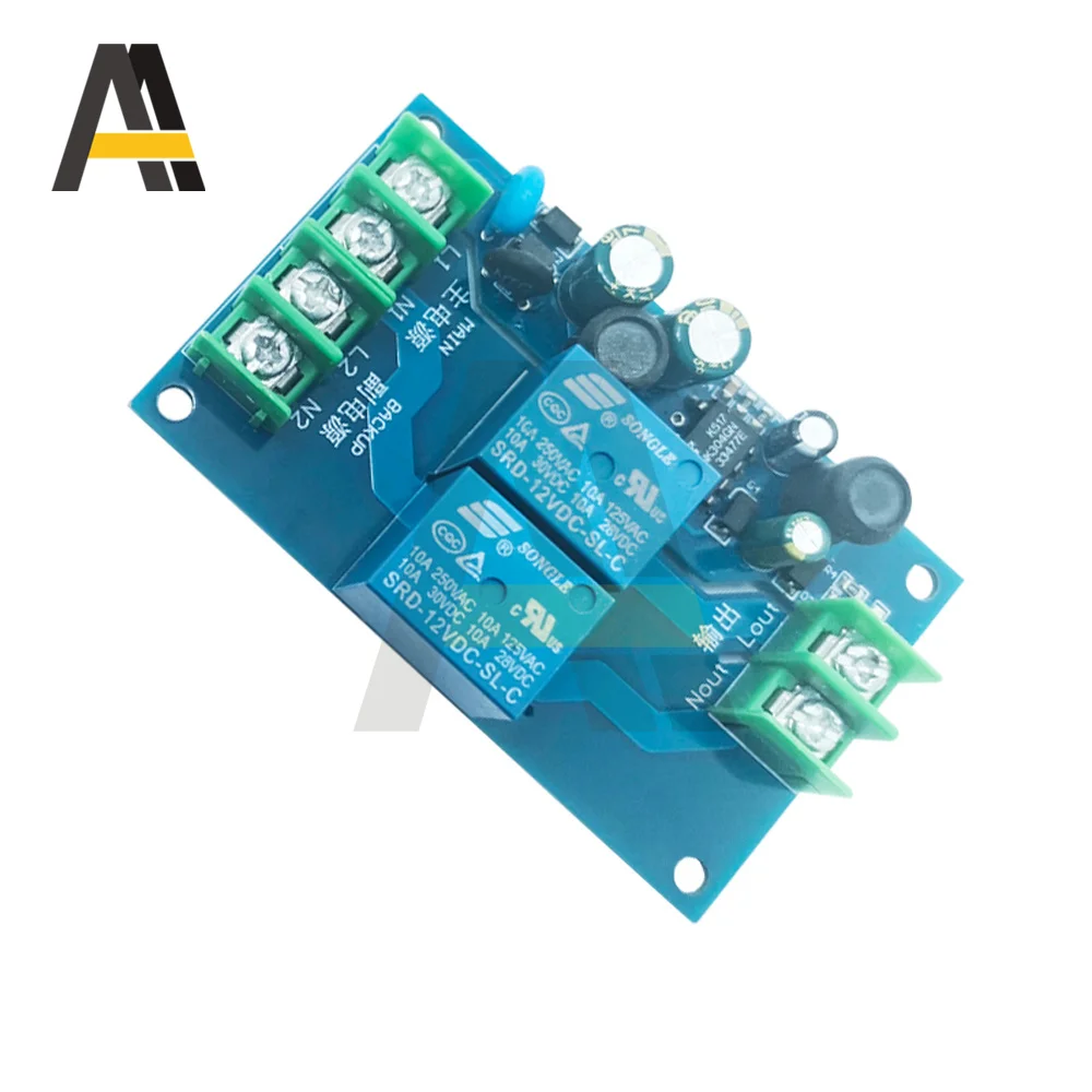 

2 channel 220V Power Supply Automatic Switcher Board AC 90-240V 10A Dual Power Supply Transfer Switch Board Module