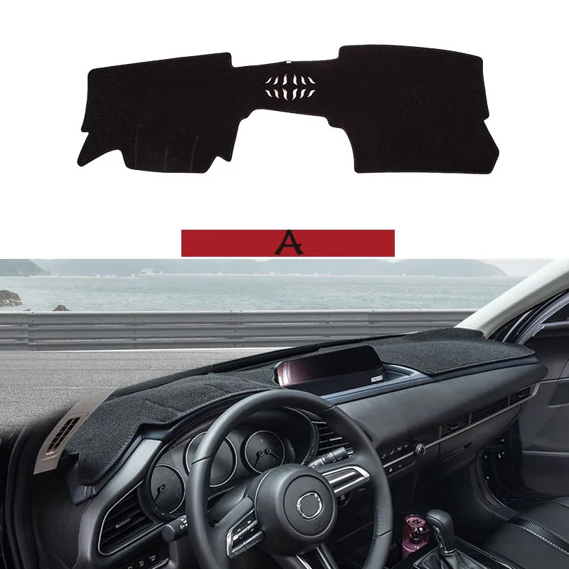 

Car Center Console Dashboard Cover Dash Mat Non-slip Sun Shade Pad Protector Polyester For Mazda CX30 CX30 2020 2021 2022