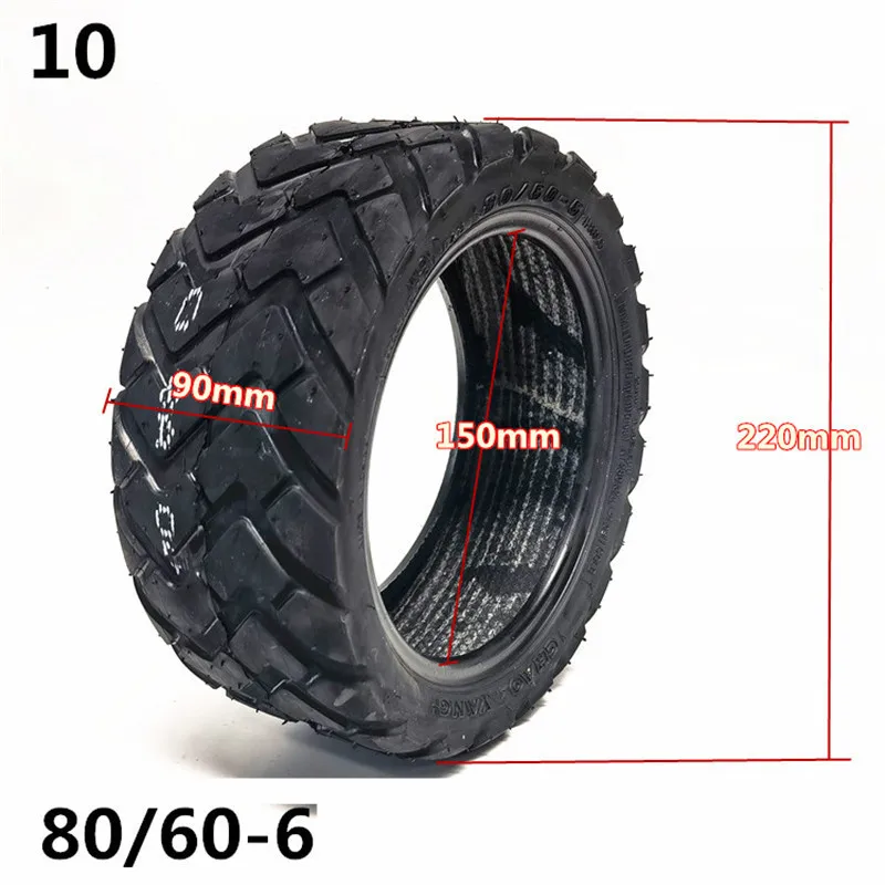 80/60-6 10'' Inches Cellular Electric Scooter Tyre Puncture-proof Scooter Wheel 220mm*90mm 10 Inches Rubber Wheel 720g