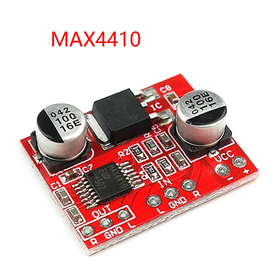 MAX4410 HIFI Headphone Amplification Audio Board 80mw*80mw Audio Preamplifier Board AMP DC3-12V