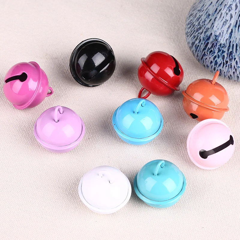 20Pcs Cute candy color 22mm painted iron bell Party Decoration/Christmas Tree Decoration/DIY Craft Accessories/Pet bell