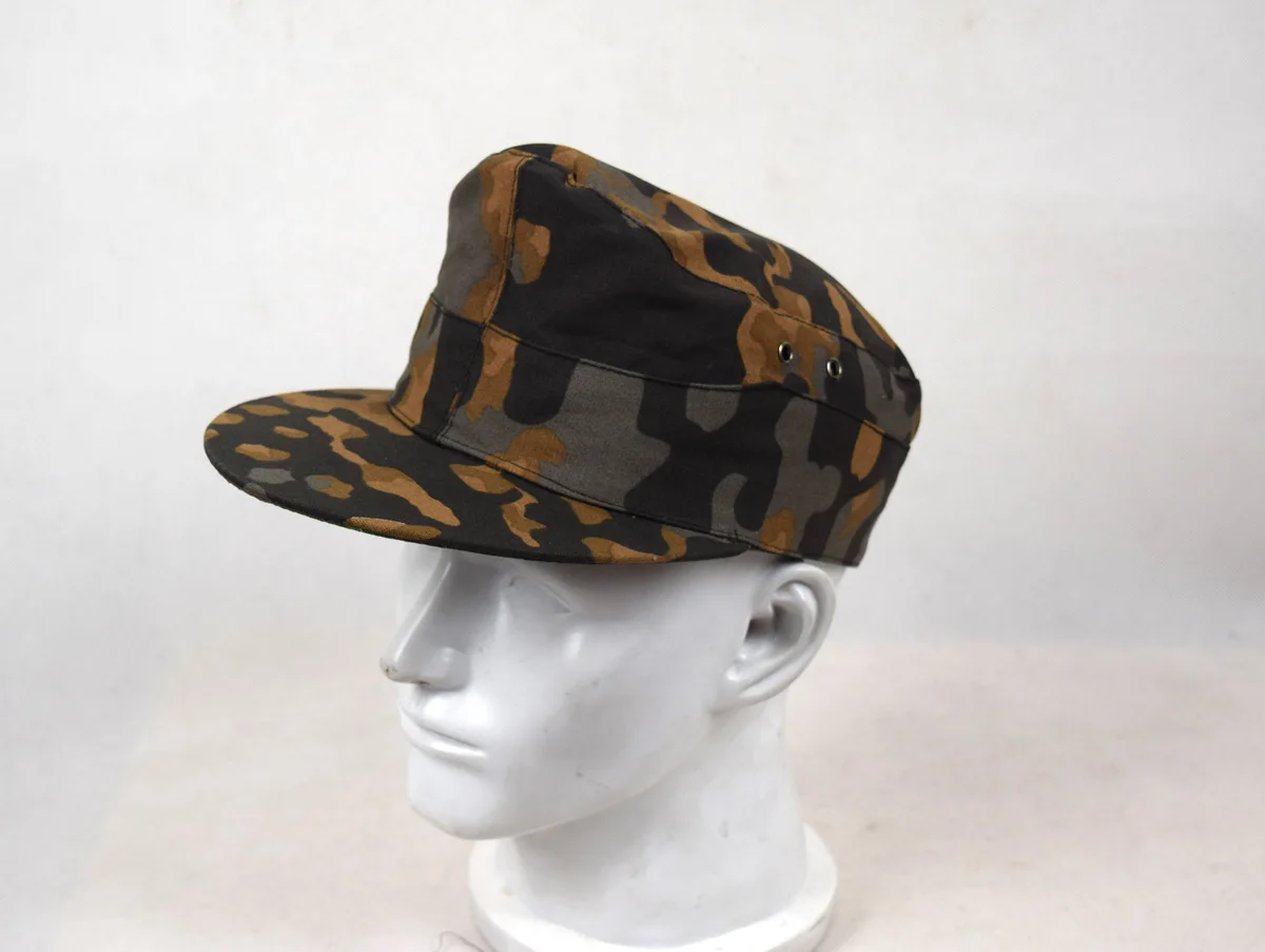 REVERSIBLE WWII WW2 GERMAN ELITE CAMO HAT CAP PLANE TREE COLOR Military War Reenactments