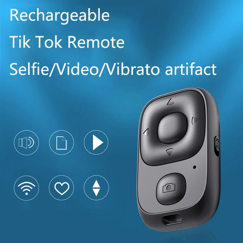 Mini Wireless Selfie Remote Control Bluetooth-compatible Shutter Release Button Camera Phone Self-timer Page Turning Controller