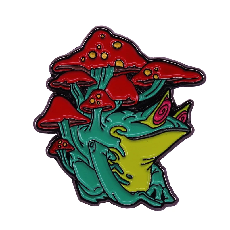 Hypno Toad - Hat Pin Cute Mushroom Frog Beast Psychedelic Gift