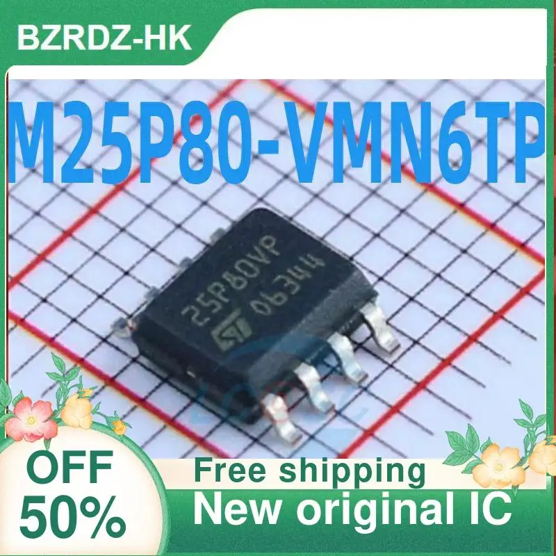 

10 шт M25P80-VMN6TP 25P80VP SOP8 новый оригинальный IC