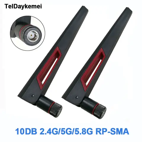 10dbi WIFI Antenna 2.4Ghz 5Ghz 5.8Ghz RP SMA Male Universal Antena WiFi for Amplifier WLAN Router Signal Booster Antenne