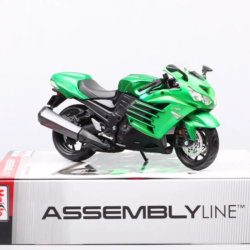 

Сборная линия Maisto в масштабе 1:12, набор Kawasaki Ninja ZX-14, модель мотоцикла ZX14, Литые и игрушечные автомобили, велосипед «сделай сам», зеленый