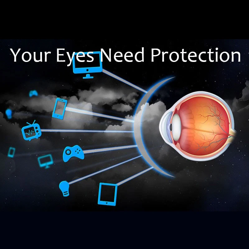 Handoer 1.67 Anti-Blue Ray Protection Optical Single Vision Lens for Digital Device Anti-UV Prescription Computer Lenses,2Pcs