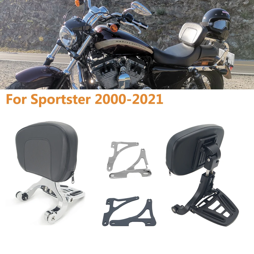 

Motorcycle Multi-Purpose Driver & Passenger Backrest For Harley model Sportster XL 883 XL 1200 2000-2022