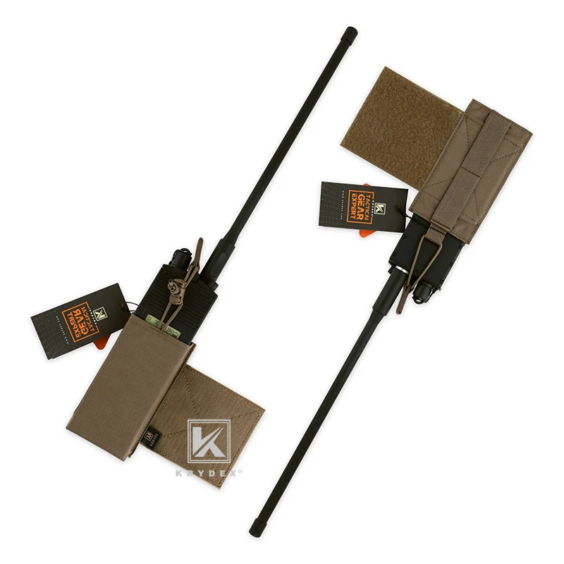 KRYDEX Tactical Radio Magazine Pouch Chassis Expander Storage For MK3 MK4 Micro Fight Chest Rig Plate Coyote Brown 2PCS/Set