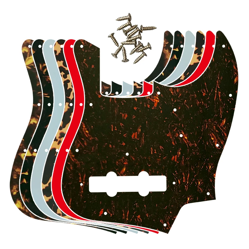 Pleroo Custom Quality Pickguard - For 11 Holes 4 String MIJ Janpan Jazz Bass Guitar Pickguard Scratch Plate Flame Pattern