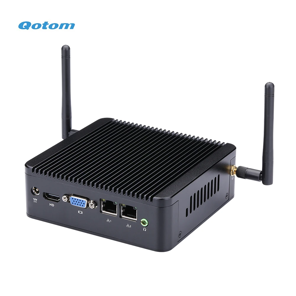 Imagem -02 - Qotom Mini pc Core i3 i5 Processador a Bordo Dupla Lan Portas de Exibição Dupla Rs232 Portátil Pos Terminal Vesa Suporte X86