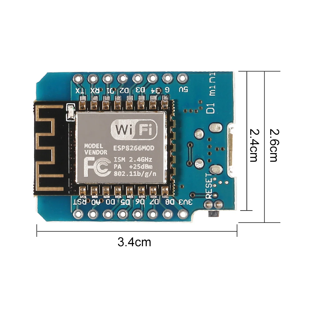 6Pcs ESP8266 ESP-12 Wemos D1 Mini WiFi การพัฒนา Micro USB 3.3V ขึ้นอยู่กับ ESP-8266 Pin ESP12 weMos D1 Mini โมดูล
