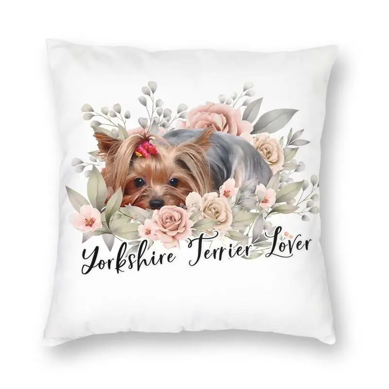 Yorkshire Terrier mama Yorkshire Terrier tata powłoczka na poduszkę domowa ozdobny plakat Yorkshire Terrier Lover rzuć poduszkę do salonu