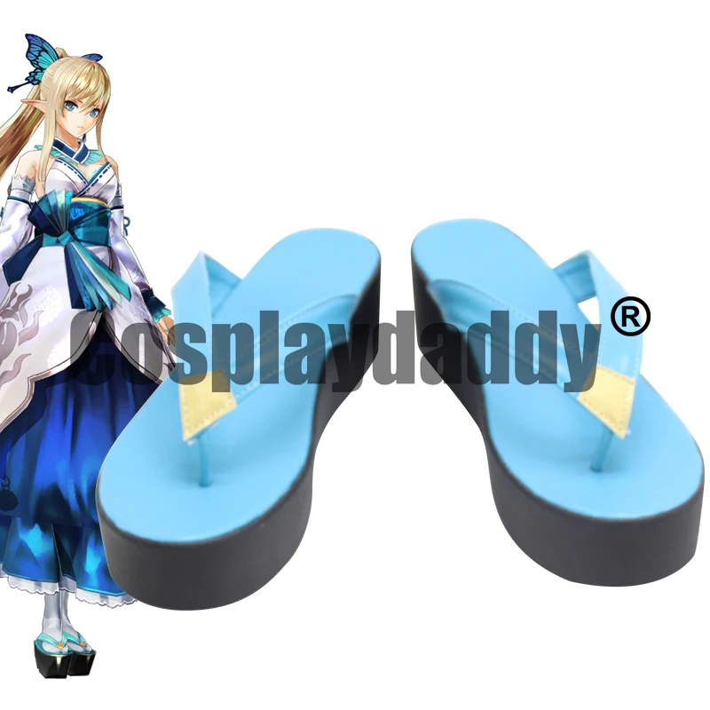 Shining Resonance Refrain Diva Magica Song Maiden Elf Kirika Towa Alma Game Cosplay Shoes Platform Flip Flops X002