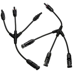 1 Pair 3 to 1 Y Branch Connector with 4mm2 solar cable MMMF /FFFM For Solar PV System Y Solar Panel Cable Connector