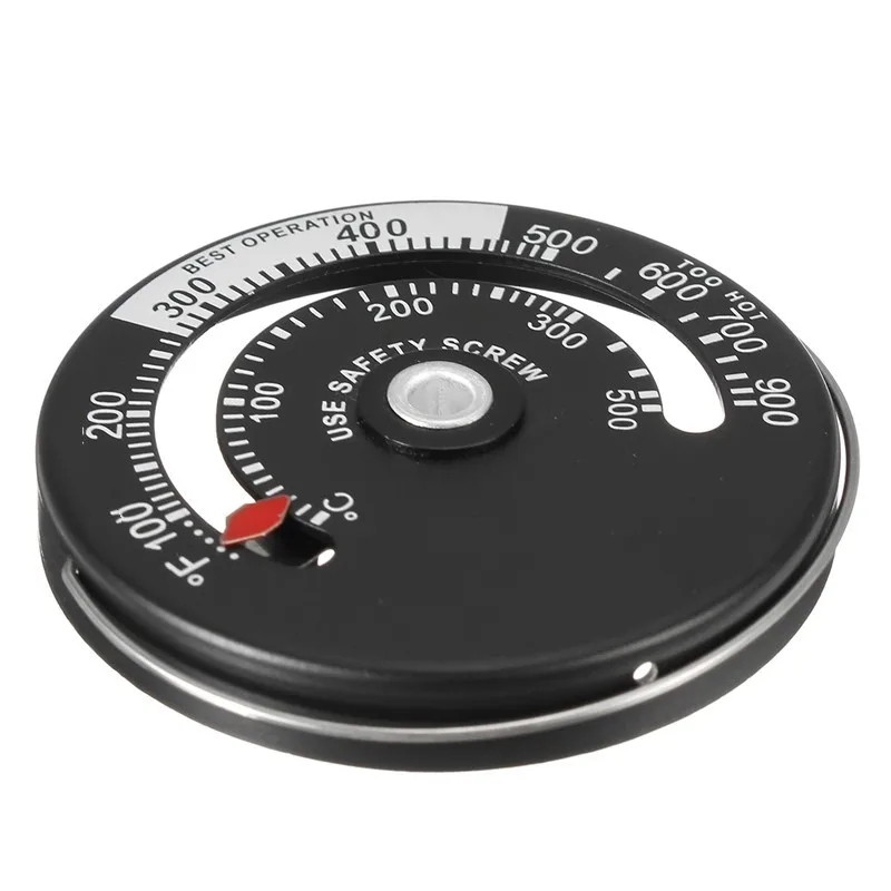 Magnetic Fireplace Fan Stove Thermometer For Log Wood Burner Barbecue Oven Stove Burn Indicator Temperature Gauge Meter Tool