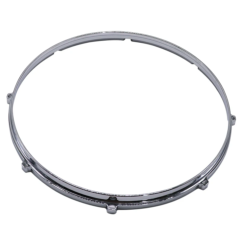 1 Pair 16 Inch 8 Hole Aluminum Alloy Die-cast Tom Drum Hoop Drum Rim Silver Color Drum Ring Drum Accessories Drum Parts