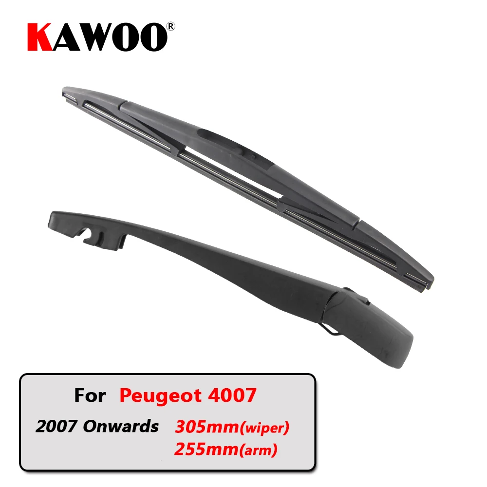 KAWOO Car Rear Wiper Blade Blades Back Window Wipers Arm For Peugeot 4007 Hatchback (2007 Onwards) 305mm Auto Windscreen Blade