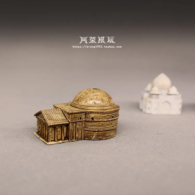 Medieval Rome Castle Miniature Ancient Architecture Egyptian Pyramid Pantheon Arena Arc De Triomphe Decor Figurine Model Toys